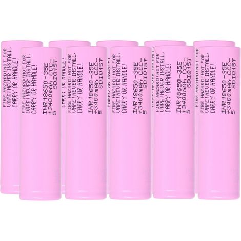 Samsung INR18650-35E – 10x 18650 Akku 3500 mAh 3,6 V (Li-Ion) (1/5)