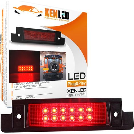 Troisième feu stop LED Land Rover Discovery (94-04) & Defender 90/100 (97-06) - Version Rouge (1/5)