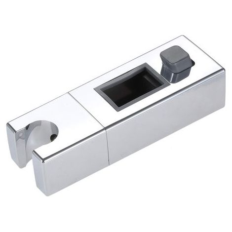 GENERIC-Support de pommeau de douche rectangulaire réglable avec barre coulissante pour salles de bains – Fixation murale, adaptable aux rails carrés de 30 x 15 mm (1/5)