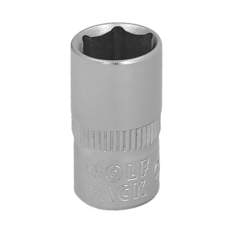 Llave de vaso hexagonal 1/4" 8mm fabricada en acero al cromo vanadio con aristas redondas (1/5)