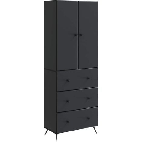Set di armadi 2 pcs Nero 66 x 34,5 x 90 cm Legno ingegnerizzato vidaXL