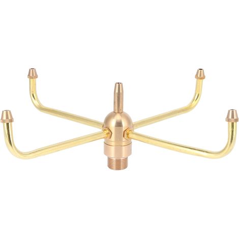 Testa di spruzzo della fontana Ugello della testa di spruzzo 4 Bracci rotanti Fontana d'acqua in ottone Testa di spruzzo Fontana da giardino G1/2 filettatura maschio (1/4)