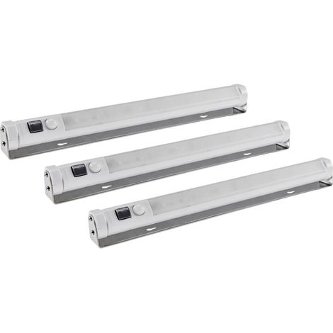 3er Set LED Unterbauleuchte mit Bewegungsmelder Batteriebetrieb warmweiss (1/5)