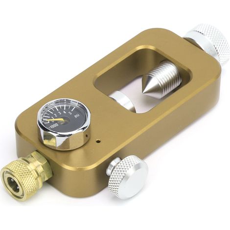 Adaptateur DIDEEP pour Manomètre de Plongée, Connexion 8MM Grand/Petit pour Bouteille 0.5L 1L Doré (1/5)