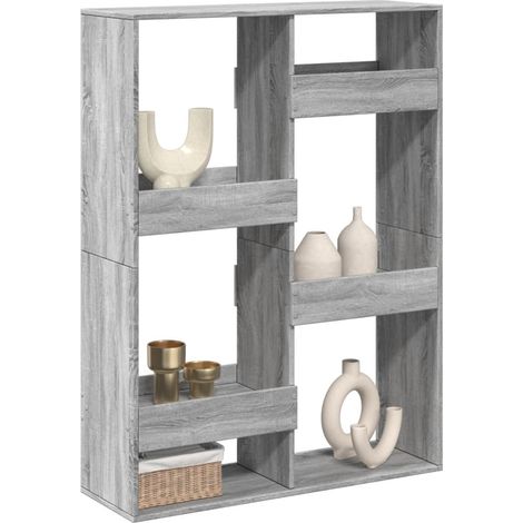Raumteiler Grau Sonoma 100x33x135 cm Holzwerkstoff