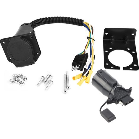 Adaptateur Prise Remorque 4 Broches vers 7 Broches - 12 V - Pour Caravane Remorque Automobile - 1 Pièce (1/5)