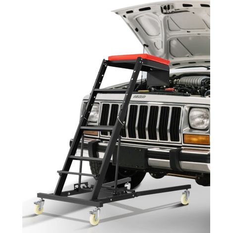 VEVOR Creeper Superiore per Riparazione Motore Automobili Altezza Regolabile 122-193cm, Creeper Alto Capacita Carico max. 181kg 4 Ruote Piroettanti, Creeper Pieghevole Carichi Pesanti per Manutenzione