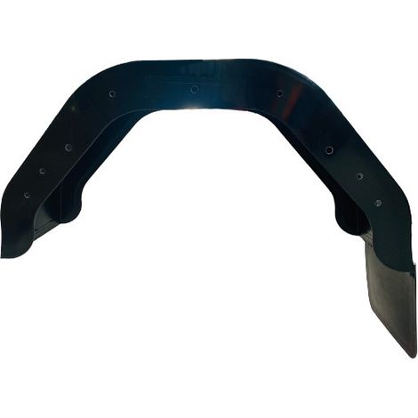 Maxter – Garde boue droit 13-14'' en plastique noir avec bavette caoutchouc – Pare-boue pour remorque – Protection optimale contre les projections