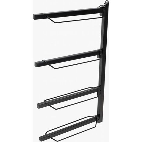 4 Tier Horse Saddle Rack Stand (Four Rung Wall Mounted Stable Equestrian Pre-Drilled Steel)