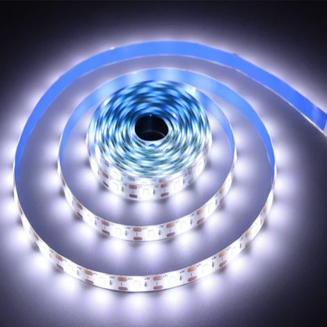 (Lumière blanche froide, 2 m) Bande LED veilleuse intelligente à détection de présence PIR, alimentation USB 5 V, sécable à volonté (1/5)