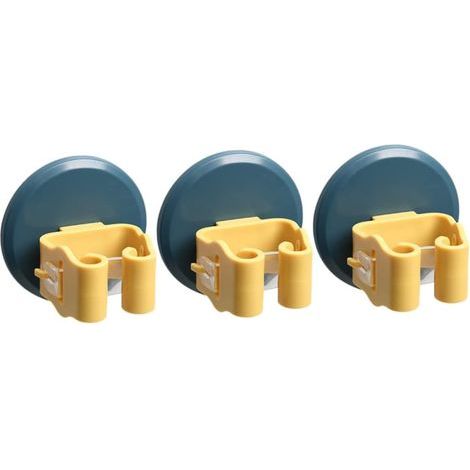Set di 3 supporti per scope e mop, clip per la pulizia, portascopa da parete, supporti per scope, supporti murali per scope, supporti murali per scope e secchi (1/5)