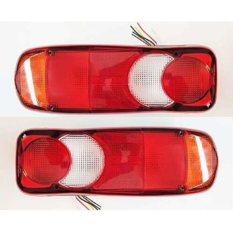 Fanali posteriori per camion e rimorchi – Tensione 12V/24V – Dimensioni 350x135x85mm – Plastica ABS – 5 funzioni essenziali (1/4)