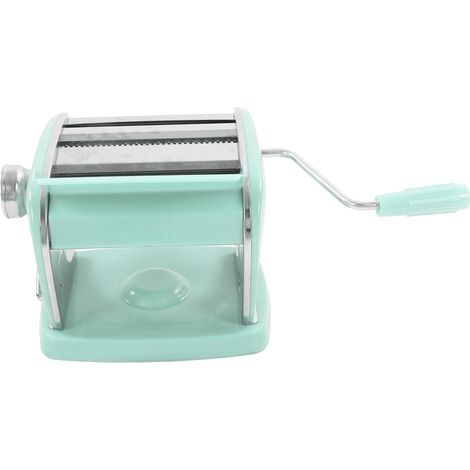 Machine à pâtes à ventouse, petite machine multifonction en acier inoxydable, pour la fabrication de pâtes manuelles. Ventouse verte et 2 couteaux inclus. (1/5)