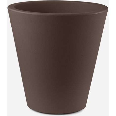 Vaso design svasato per interni ed esterni Loto 45 - Marrone (1/3)