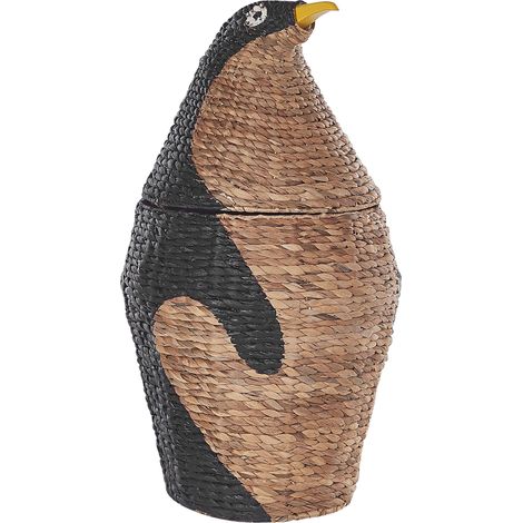 Kinder Aufbewahrungskorb Pinguin HADZABE Geflecht Naturfarben