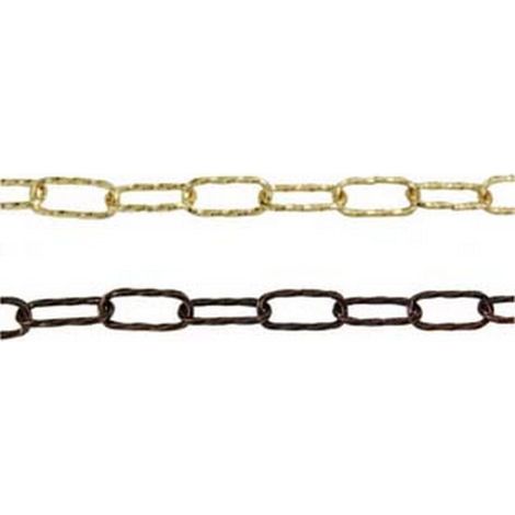 10MT CATENA RITORTA PER LAMPADARI - ø mm.3,5x45x20 in ferro ottonato