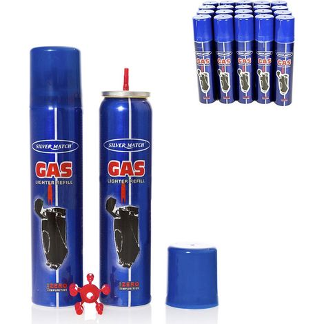 Cartucho de recarga de gas para encendedores 90ml silver match (1/5)