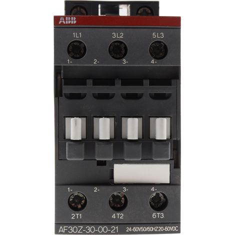 Contacteur ABB série AF30, 3 pôles , 3NO, 21 A, 24 V (c.a./c.c.), 15 kW ( Prix pour 1 ) (1/2)