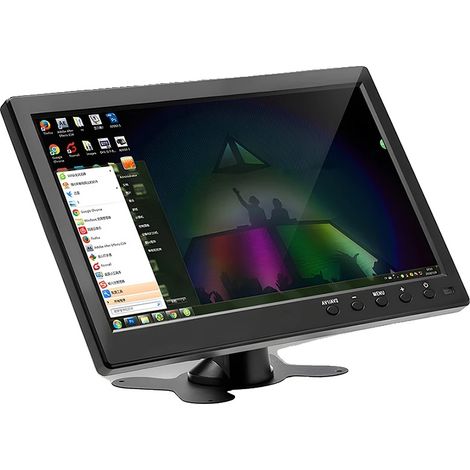 Monitor para coche, pantalla LCD de 10,1 pulgadas, múltiples puertos de entrada, monitor para coche (1/2)
