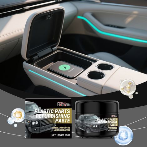 Plastic parts refurbishing paste for car interiors and exteriors, restoring shine and protecting various materials -- 100g -- BIEMMEDUE (1/5)