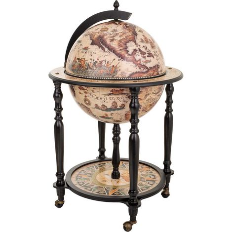 Mueble botellero globo terráqueo 60x60x95 (1/5)