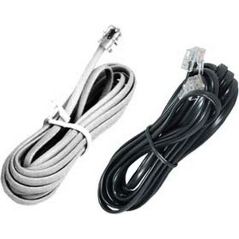 5PZ CAVO LINEARE TELEFONICO PLUG 6/4 - mt.2 colore bianco 21280