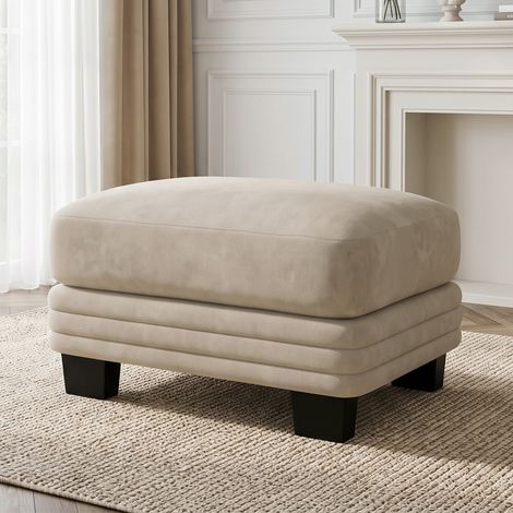 Tissu Chenille Résistant Confort Ergonomique Sans Affaissement Canapé Modulable avec Pouf pour Salon Moderne (1/5)
