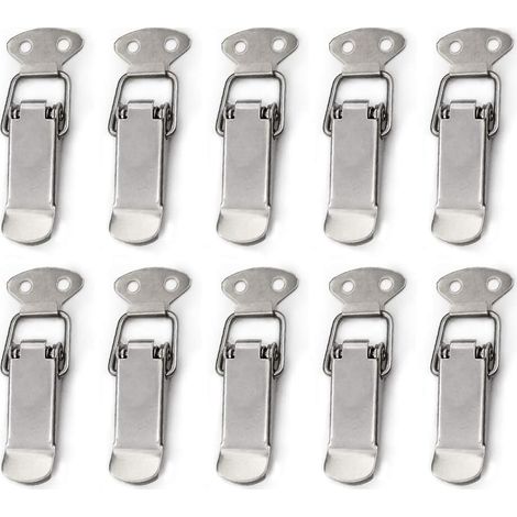 Lot de 10 loquets à ressort pour ferme, portes, armoires, casiers (1/5)