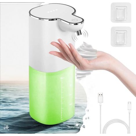 Dispensador de jabón de pared，Dispensador automático de jabón de manos en gel，400 ml，Carga USB，Resistente al agua IPX5 (1/5)