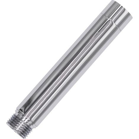 Rallonge de pommeau de douche. prolongateur de sortie d'eau. rallonge de tuyau de douche bas pour salle de bain. en acier inoxydable massif (8 pouces. finition chromée) (1/4)