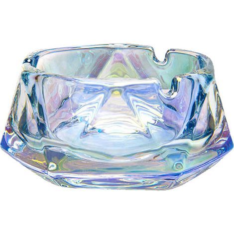 Cendrier - Verre Trempé - Forme Hexagonale - Décoration Intérieure Maison Bureau Restaurant - 1 Pièce (1/5)