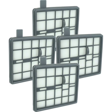 vhbw 4x Filtro reemplaza Nilfisk 12404730 para aspiradora - filtro Hepa gris blanco (1/4)