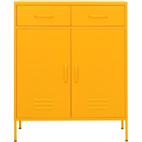 Maison Exclusive - Armario de almacenamiento acero amarillo mosta (1/5)