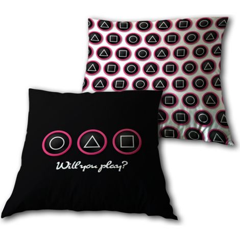 Coussin Squid Game - -Will you play - - 35x35 cm (1/2)