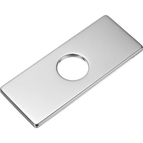 Spülbecken-Abdeckplatte – 1 Stück – Edelstahl – für 1 bis 3 Abflusslöcher – Küche und Bad – Silber 160 x 66 mm (1/5)