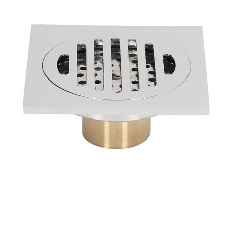 Siphon de sol robuste à haut débit dispositif anti-débordement et anti-odeurs adapté aux salles de bains. (1/4)