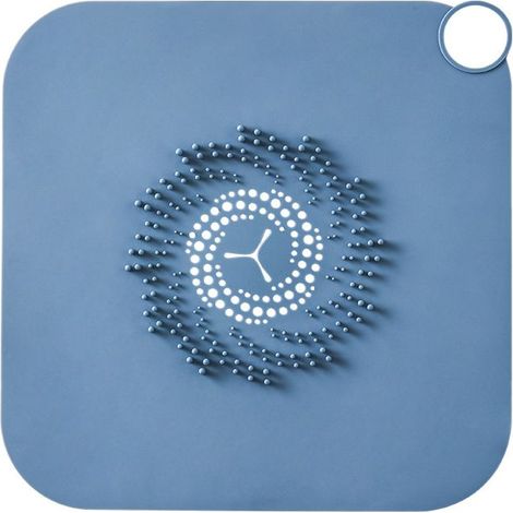 2Pcs Shower Drain Filter, Silicone Drain Shower Hair Catcher, Shower Drain Covers Easy Enough to Install and Clean for Bathroom Drain, Blue + White Transparent (1/5)