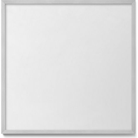 Tableau Magnétique décoratif en Métal – idéal pour Aimants - Couleur blanche - Minimaliste - Cadre Argenté - 50x50 cm - Panneau Magnétique (1/5)