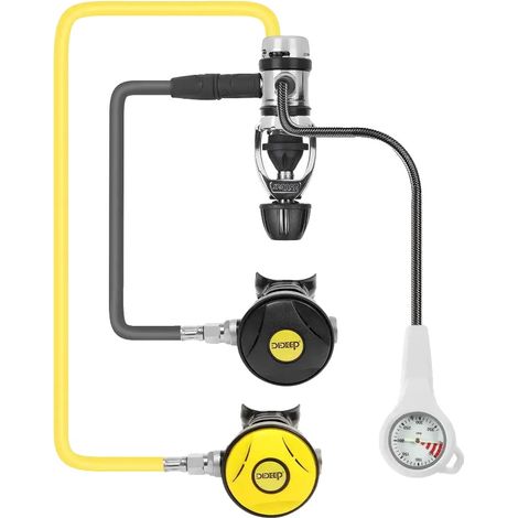 Regulador de buceo, manómetro iluminado, transpirabilidad ergonómica, blanco (1/2)