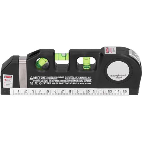 Niveau laser infrarouge multifonction de haute précision, outil de mesure de niveau avec règle intégrée, équipement de nivellement pour chantier.