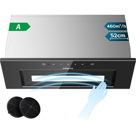 Ciarra – Groupe filtrant 52cm 460m³/h 3 vitesses – Contrôle gestuel sans contact – Économie d'énergie A – CD5931BK