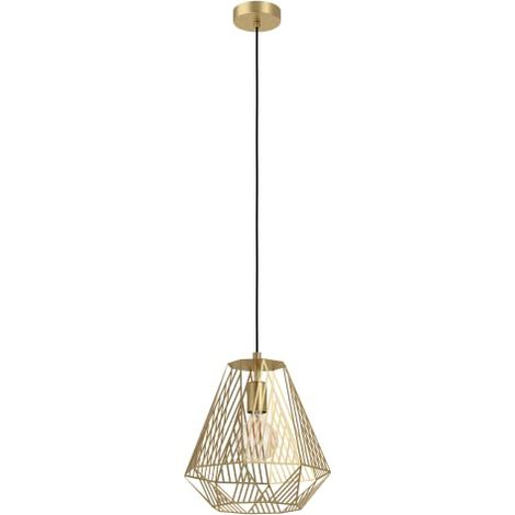 Lampadario A Sospensione Vintage Stype Acciaio Oro 1 Luce E27 (1/3)
