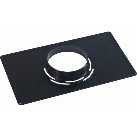 Piastra di pulizia in acciaio inox nero 30x50, diametro 125