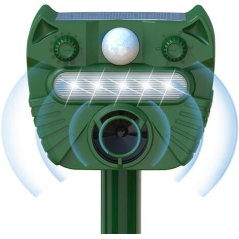 Ultraschall-Tierabwehrgerät wasserdicht mit USB-Lademodus & LED, effektiv gegen Marder, Katzen, Hunde, Vögel, Füchse, Ratten (1/5)