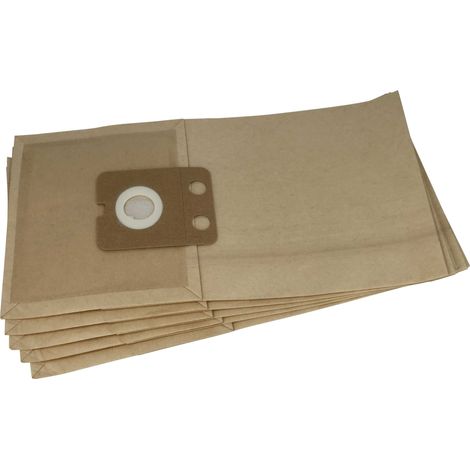 vhbw 5x sacchetto compatibile con Nilfisk VP600 series aspirapolvere - carta, 34,55cm x 22,4cm Marrone