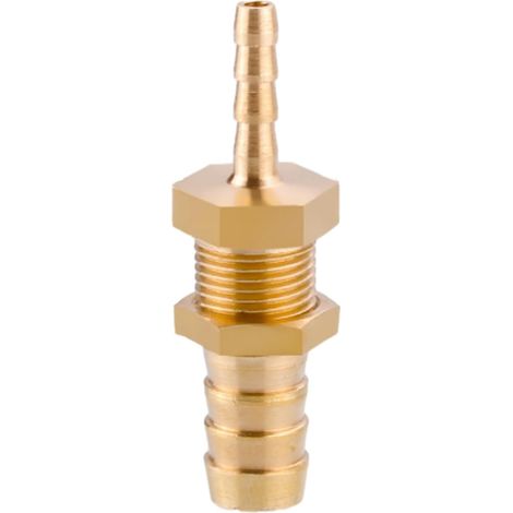 Raccord cannelé en laiton 1/2", filetage femelle, épisseur de métaux, barbillons, raccord tuyau, connecteur adaptateur pour air, eau, huile (épaisseur 8 mm) 10mm-4mm Cuivre (1/5)