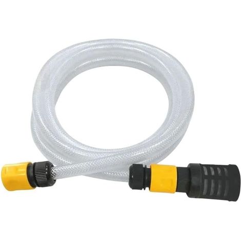 Kit de tuyau d'entrée de lavage de voiture, 2 m d'épaisseur, blanc, double connexion rapide avec filtre Waterstop, tuyaux de nettoyeur haute pression domestique (300 cm)