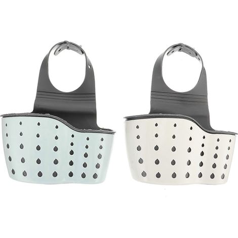 Lot de 2 paniers de vidange pour évier, étagère de rangement pratique pour la cuisine.-13X7X21CM-Blue (1/2)