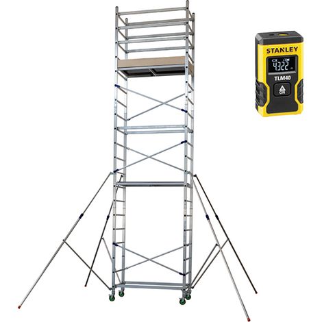 Echafaudage domestique - Hauteur de travail maximale de 6.20m - Livré avec télémètre Laser - AL620-LASER (1/5)
