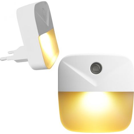 Veilleuse LED à brancher avec lumière blanche chaude capteur jour nuit et faible consommation pour chambre d'enfant chambre couloir et entrée